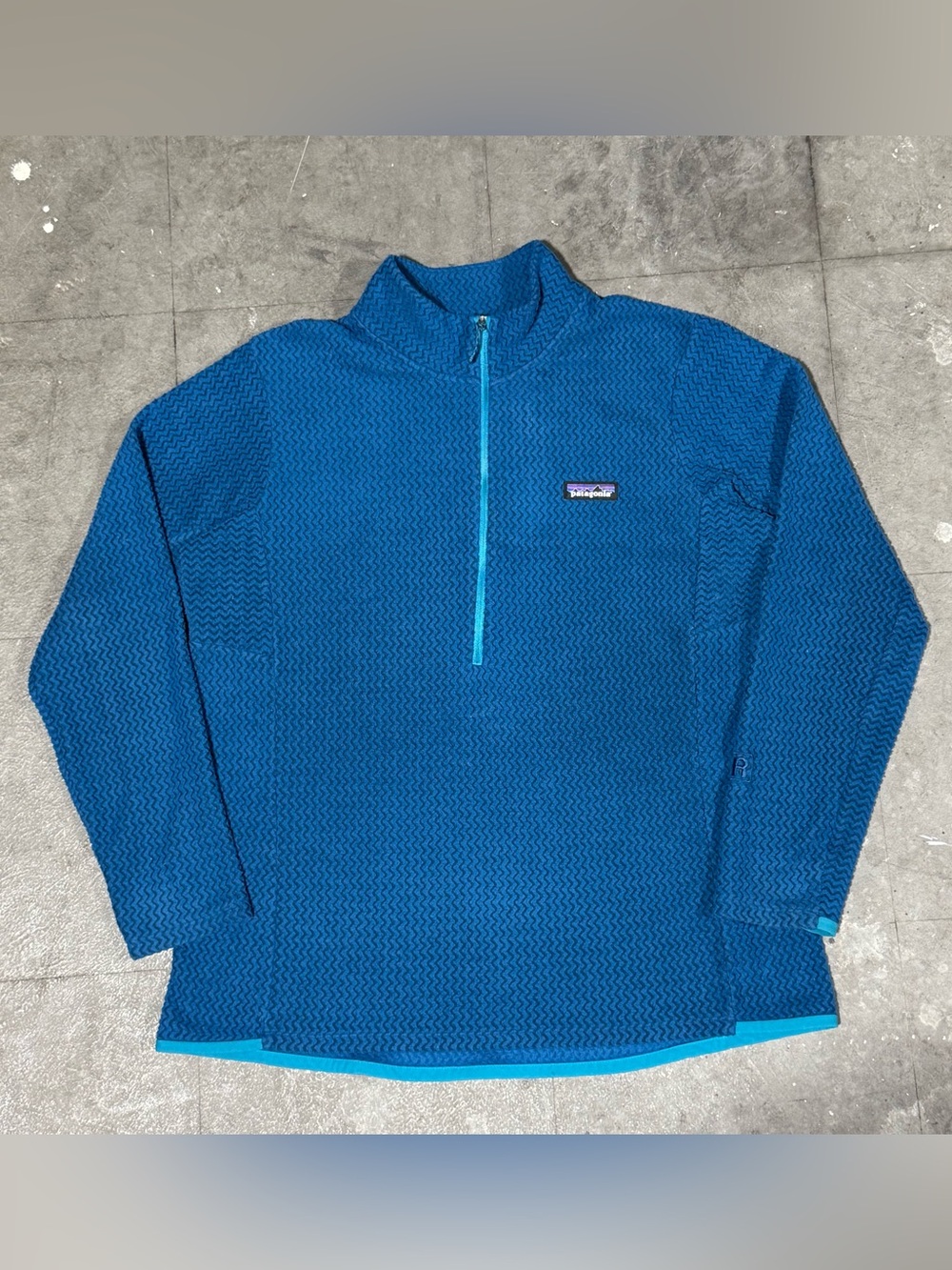 Patagonia R1 Air Fleece Pullover Mens XL Lagom Blue 1/4 Zip Regulator Jacket